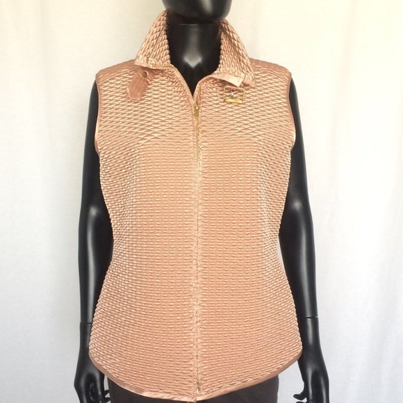 DANA BACHMAN Vintage Designer Rose Quilted Vest - Picture 3 of 17